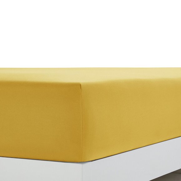 Bed Sheets Set 4 Piece Deep Pocket Full Queen King - Yellow - Picture 3 of 7